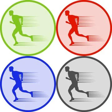 Running man, a running man icon Stock Illustration