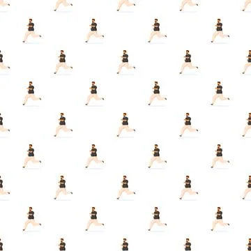 Running man seamless pattern for active lifestyle Stock Illustration