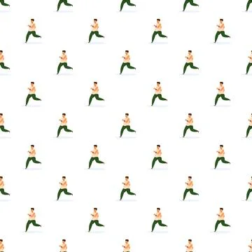 Running man seamless pattern promoting healthy lifestyle イラスト素材