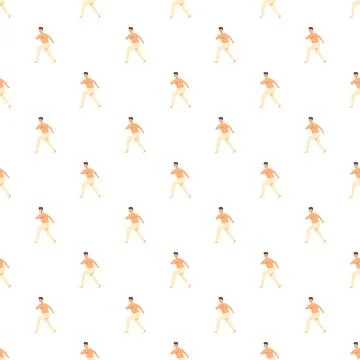Running man seamless pattern on white background Illustrazione stock