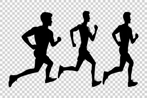 Running man silhouette vector design Stock Illustration