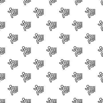 Running man speed motion seamless pattern background Stock Illustration