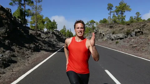 Running man sprinting Stock Footage 37661435