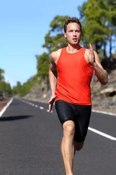 Running man sprinting Stock Photos
