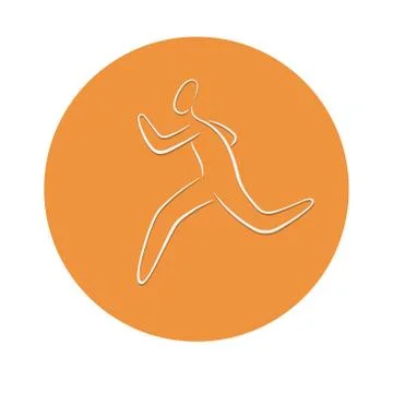 Running man symbol Stock-Illustration