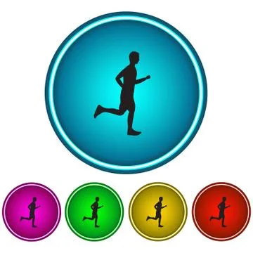 Running man. Vector icon. イラスト素材