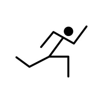 Running man on white Stock Illustration