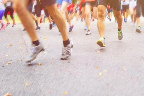 Running Marathon Stock Photos