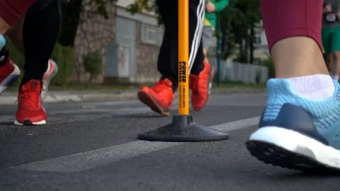 Running Marathon Runners Stock Footage 80879288