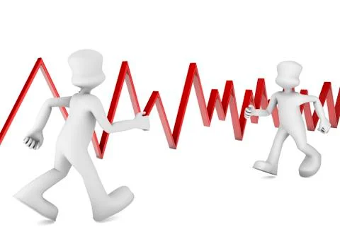 Running men Stock Illustration