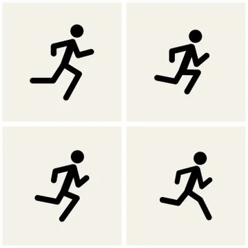 Running men Stock Illustration
