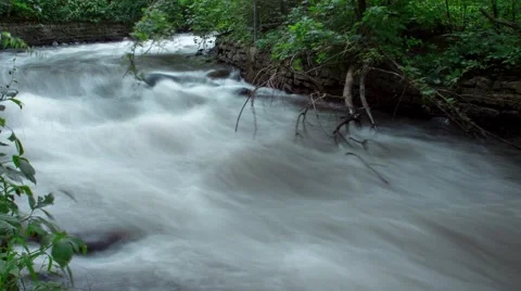 Running Minnehaha River Stock Footage 48622755