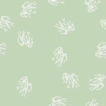 Running monster line seamless pattern Illustrazione stock
