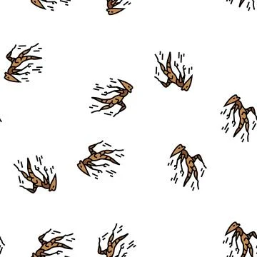 Running monster vector seamless pattern Illustrazione stock