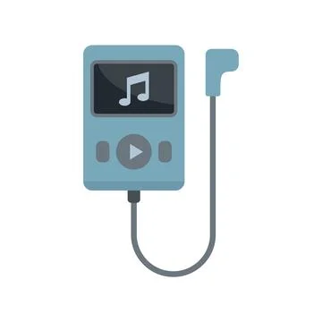 Running music player icon flat isolated Stock Illustration