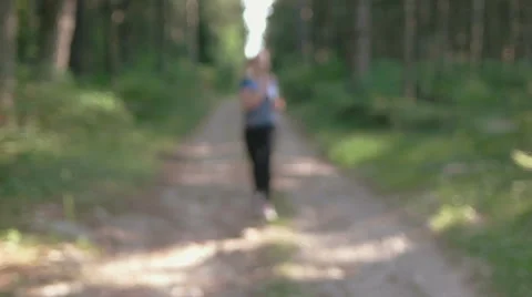 Running in the nature Stock Footage 53612622