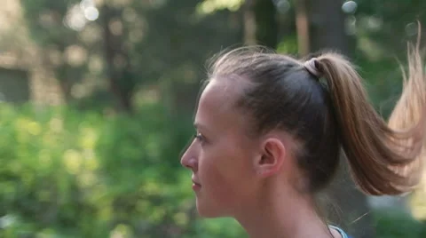 Running in the nature Stock Footage 53617418