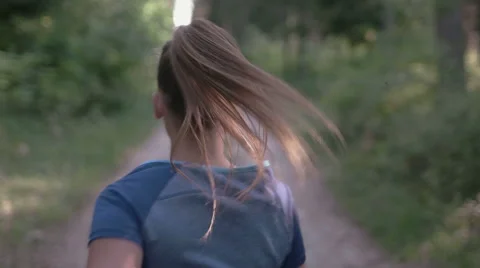 Running in the nature Stock Footage 53639609