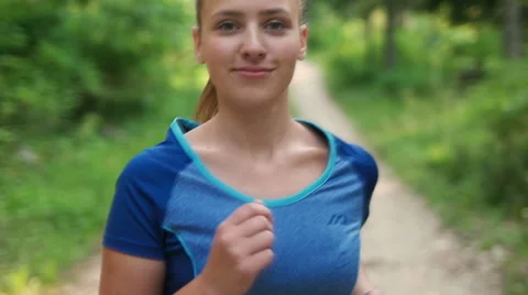 Running in the nature Stock Footage 53641756