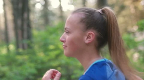 Running in the nature Stock Footage 53647898