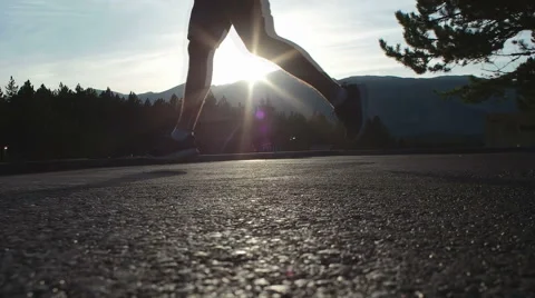 Running in the nature Stock Footage 53737854