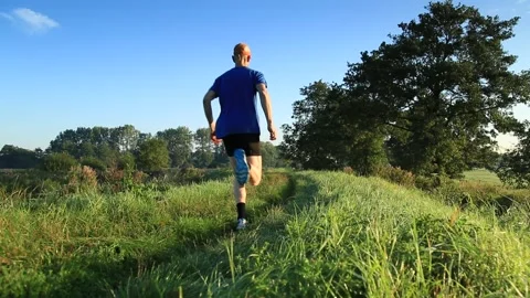 Running in nature Stock Footage 132428245