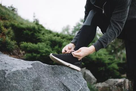 Running in nature Stock Photos