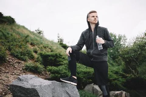 Running in nature Stock Photos