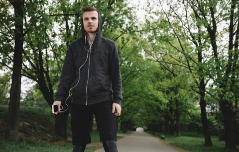 Running in nature Stock Photos