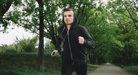 Running in nature Stock Photos