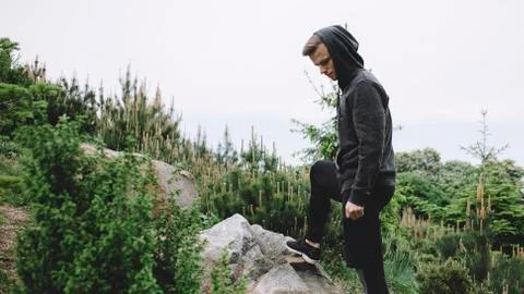 Running in nature Stock Photos