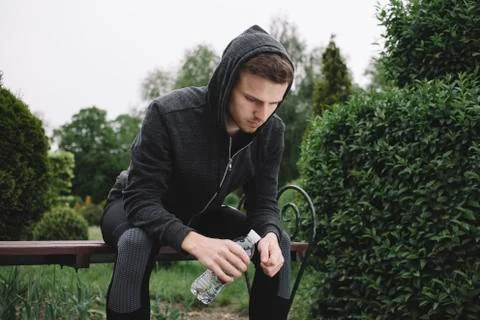 Running in nature Stock Photos