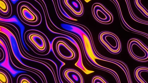 Running neon worms, abstract background. Video stock 177045973