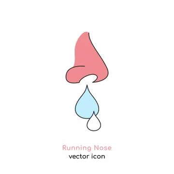 Running nose icon Stock Illustration