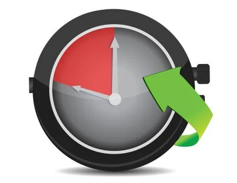 Running out of time concept illustration design over white Ilustração Stock
