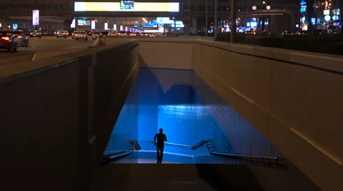 Running out of underpass Stock Footage 61376686