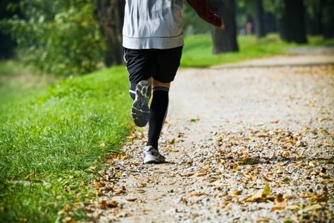 Running in park Stock Photos