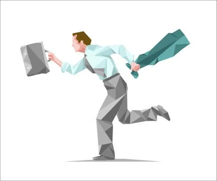 Running the people Stock Illustration