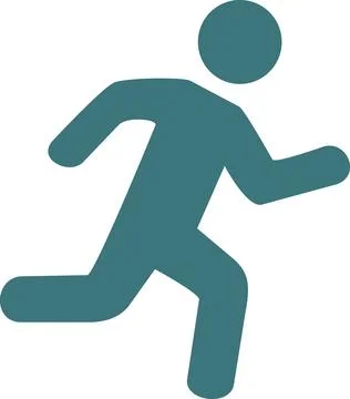 Running Person Icon Active Human Figure Stock Illustration