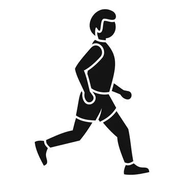 Running person icon simple vector. Active gym 스톡 일러스트