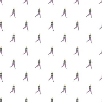 Running person seamless pattern for active lifestyle background 스톡 일러스트