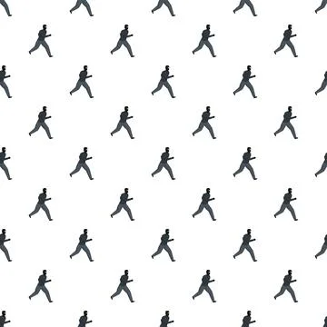 Running person seamless pattern illustrating escape and theft Stock Illustration