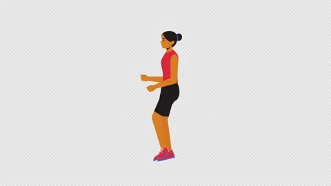 Running in Place Animation 4k Looping Stock Footage 318774382