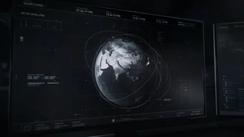 Running position analysis. Selecting satellite data sources on Mongolia. UI Stock Footage 151725969