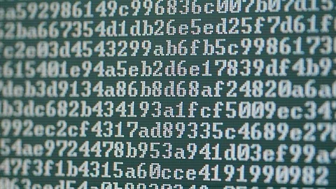 Running process of the program code background Stock Footage 102497218