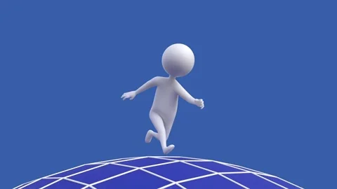 Running puppet man Stock Footage 235013442