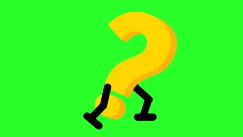 Running Question Mark Symbol – Curiosity and Confusion Concept Stock Footage 315666842