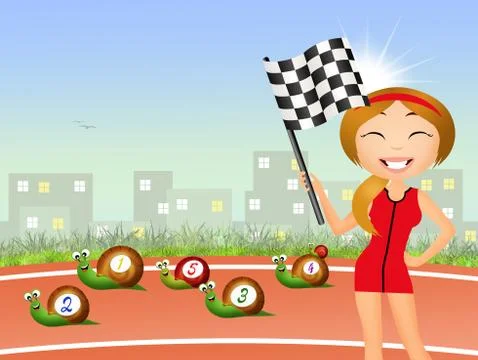 Running race Stock Illustration
