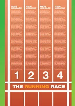 Running race track layout Stock-Illustration