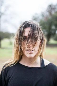 Running in the rain Stock Photos